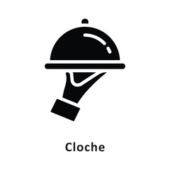 Fototapeta premium Cloche Vector Gylph Icon. Eps 10 File 