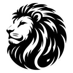 Fototapeta premium Vector silhouette of a lion. Symbol of wild animals and safari