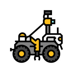 soil analysis robot harvests color icon vector. soil analysis robot harvests sign. isolated symbol illustration