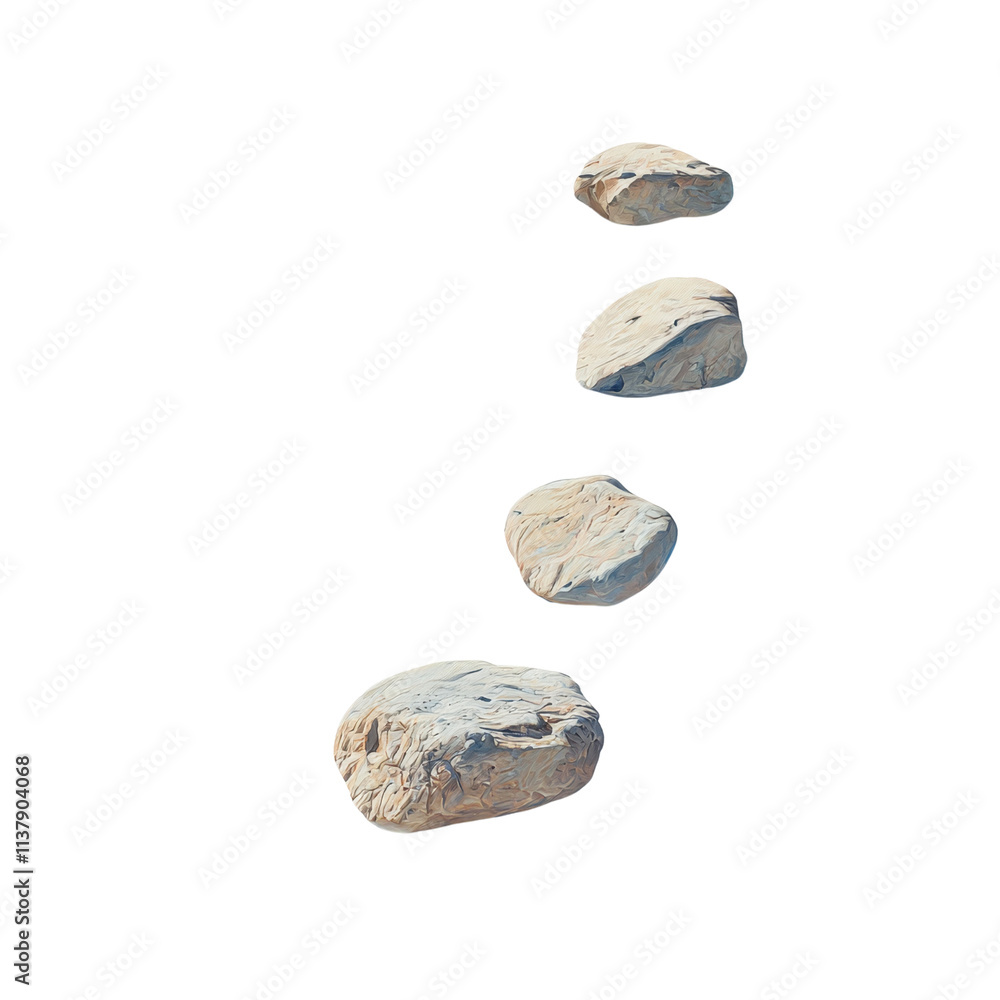 Poster smooth pebbles on a calm surface creating a peaceful design element