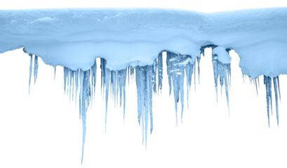 Icicles, isolated from the background, isolated photo object. 
