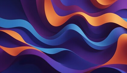 An abstract illustration of flowing blue waves, creating a dynamic and smooth texture across the design. The pattern features curved lines that evoke motion and fluidity, with vibrant colors blending 