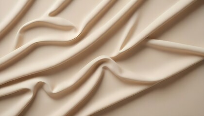 A luxurious golden satin fabric, its smooth and shiny texture reflecting light in soft, elegant waves. The rich material drapes gracefully, showcasing intricate patterns that add to its refined beauty