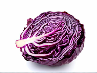 Obraz premium red cabbage isolated on white