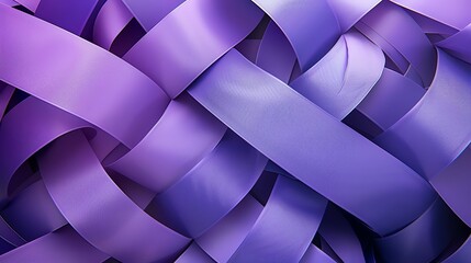 Fototapeta premium Abstract background with overlapping purple ribbons.