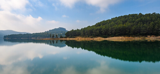 Reflection in the Sichar Reservoir, Valencia, Spain