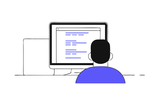 Software Engineer Developing a New App. Perfect for: Tech startups, coding marathons