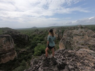 Fototapeta premium formações rochosas no parque nacional sete cidades, piauí