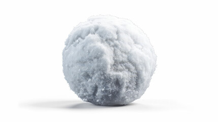 Fototapeta premium snowball isolated on white 