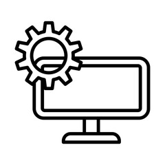 Virtual Machine line icon