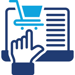 Online Shopping mixed color icon