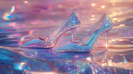 ガラスの靴、ハイヒール