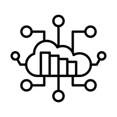 Cloud Testing line icon