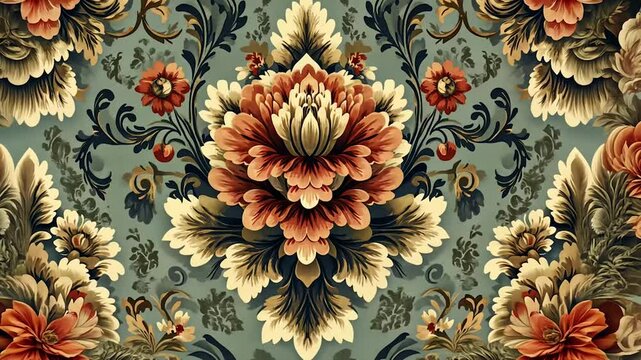 Bohemian pattern vector illustration AI generated animated illustration background