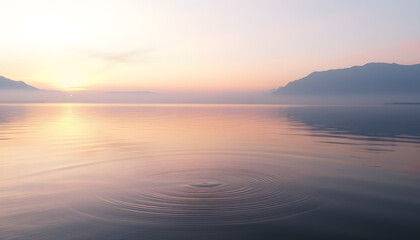 Obraz premium Enchanting Sunset Over a Calm Lake with Vibrant Colors