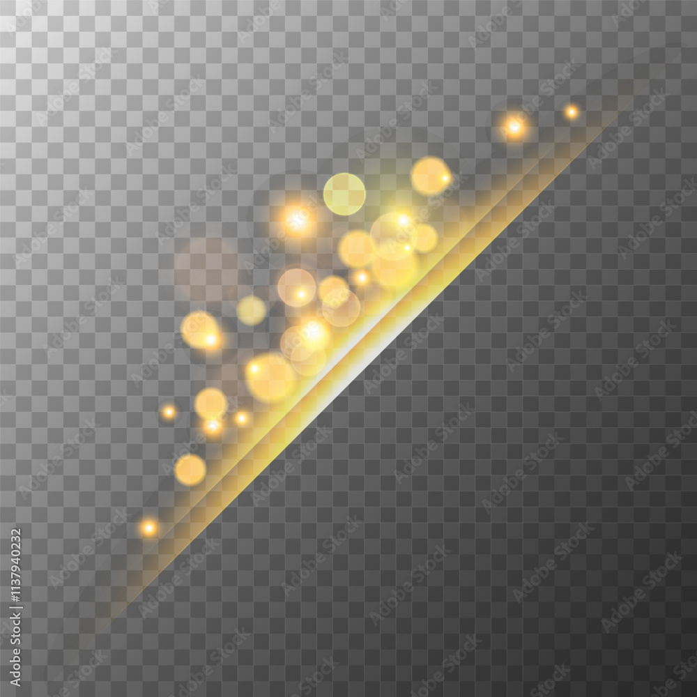 Poster festive bokeh lights. blurred overlay template. abstract blur light effect. transparent background. 