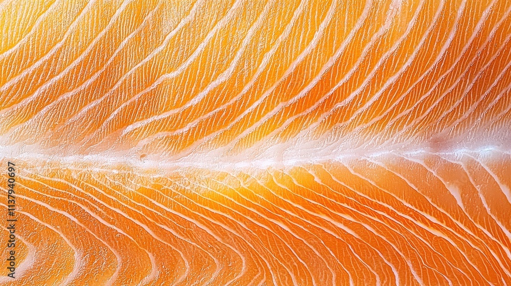 Poster intricate patterns of fresh salmon fillet with natural texture