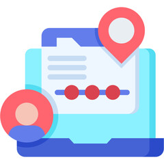 Fototapeta premium Tracking flat icon