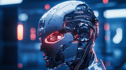 Fototapeta premium AI Chip Representing Artificial Intelligence in Future Technology with Advanced Circuit Designs