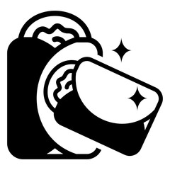 Kebab black glyph style icon