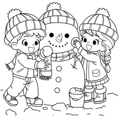 children in winter