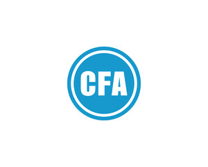 CFA logo design vector template. CFA
