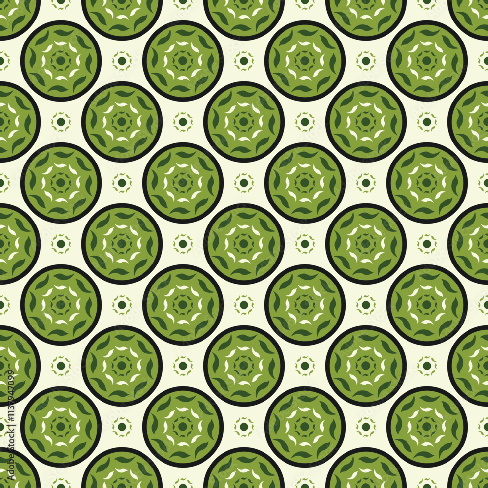 Poster seamless vector textures. colorful ornament patterns with circle shapes. design element for textile,