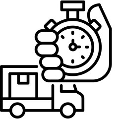 Fototapeta premium Delivery line icon