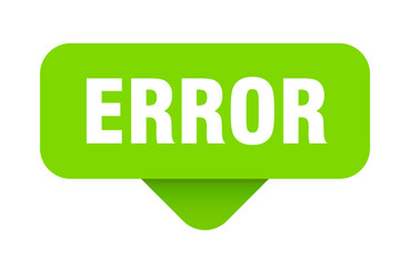 ERROR sign