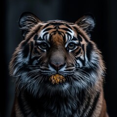 Closeup Portrait of a Majestic Sumatran Tiger