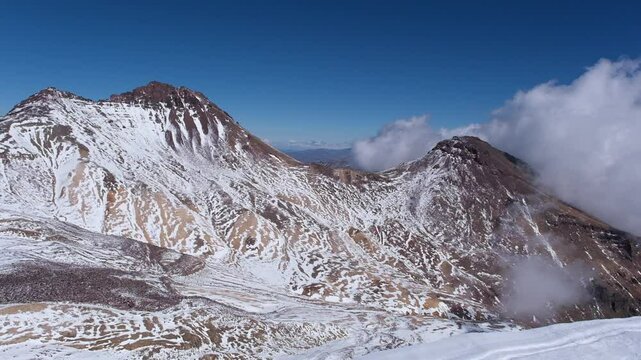 Volcanic crater of Mount Aragats, Northern summit and Eastern summit, Armenia.