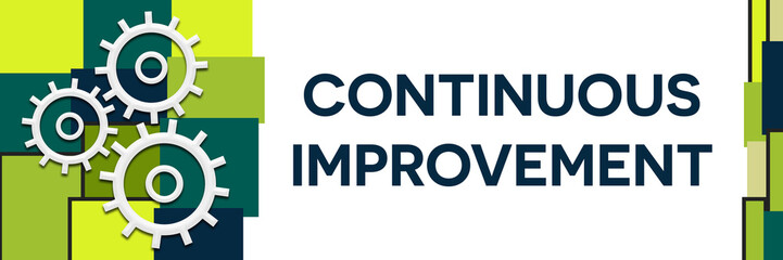 Continuous Improvement Green Turquoise Blue Grid Left Symbol 