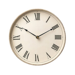 Showcasing a vintage clock with roman numerals transparent background home decor classic design isolated viewpoint