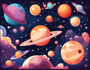 Naklejka premium space galaxy background vector background