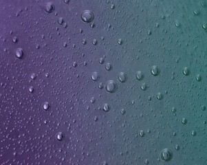 macro shot of water drops on a bottle