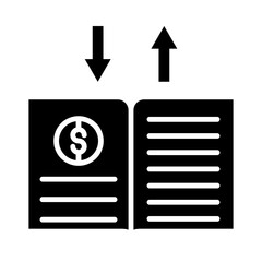 Accounting Ledger glyph icon
