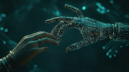 Fototapeta premium Artificial Intelligence AI Machine Learning Robot