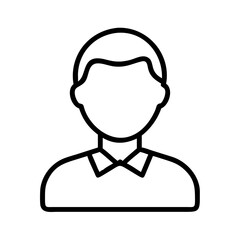 man silhouette icon, men’s day line art, men’s icon - simple black line art icon of man silhouette, for men’s day celebrations. men’s vector art.