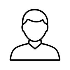 man silhouette icon, men’s day line art, men’s icon - simple black line art icon of man silhouette, for men’s day celebrations. men’s vector art.