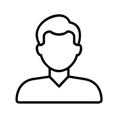 man silhouette icon, men’s day line art, men’s icon - simple black line art icon of man silhouette, for men’s day celebrations. men’s vector art.