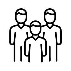 men supporting men icon icon, men’s day line art, men’s icon - simple black line art icon of men supporting men icon, for men’s day celebrations. men’s vector art.