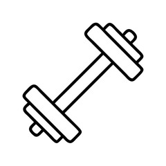 barbell or dumbbell icon, men’s day line art, men’s icon - simple black line art icon of barbell or dumbbell, for men’s day celebrations. men’s vector art.