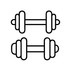barbell or dumbbell icon, men’s day line art, men’s icon - simple black line art icon of barbell or dumbbell, for men’s day celebrations. men’s vector art.