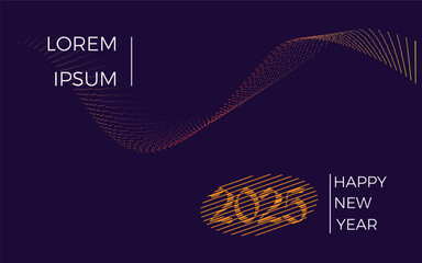 Identity card, can be inserted with any logo that says Happy New Year 2025