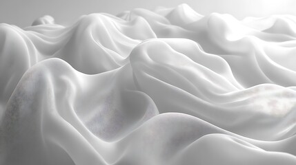 Obraz premium Abstract White Fabric Draped in Soft Waves