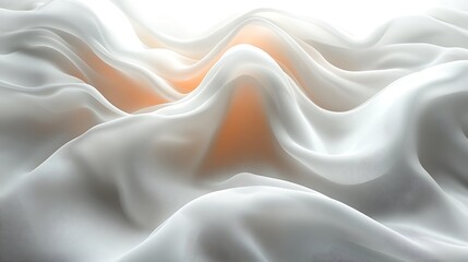 Obraz premium White Fabric Draped in Soft Elegant Waves