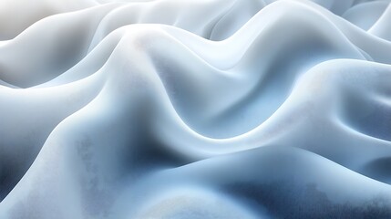 Obraz premium Abstract Blue Fabric Waves Flowing Softly