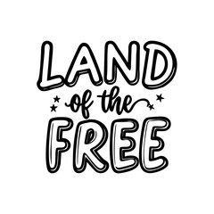  land of the free text icon, veterans day icon line art, veterans icon  - simple black line art icon of  land of the free text, for veterans day celebrations. veterans vector art.