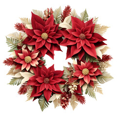Christmas Poinsettia Clipart Vector Illustration