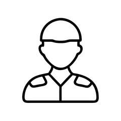 soldier s silhouette icon, veterans day icon line art, veterans icon  - simple black line art icon of soldier s silhouette, for veterans day celebrations. veterans vector art.